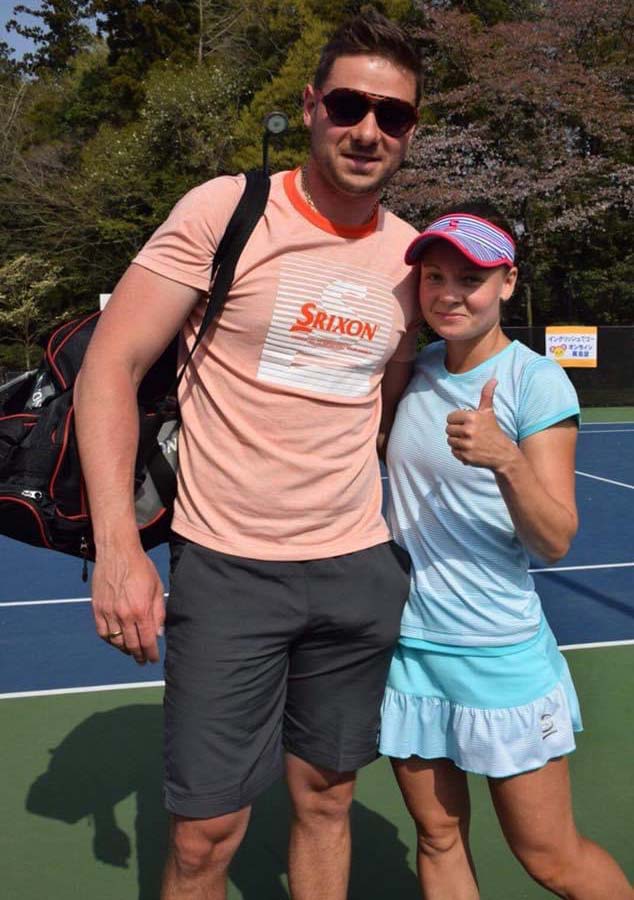 Max and Ksenia Tennis Training session